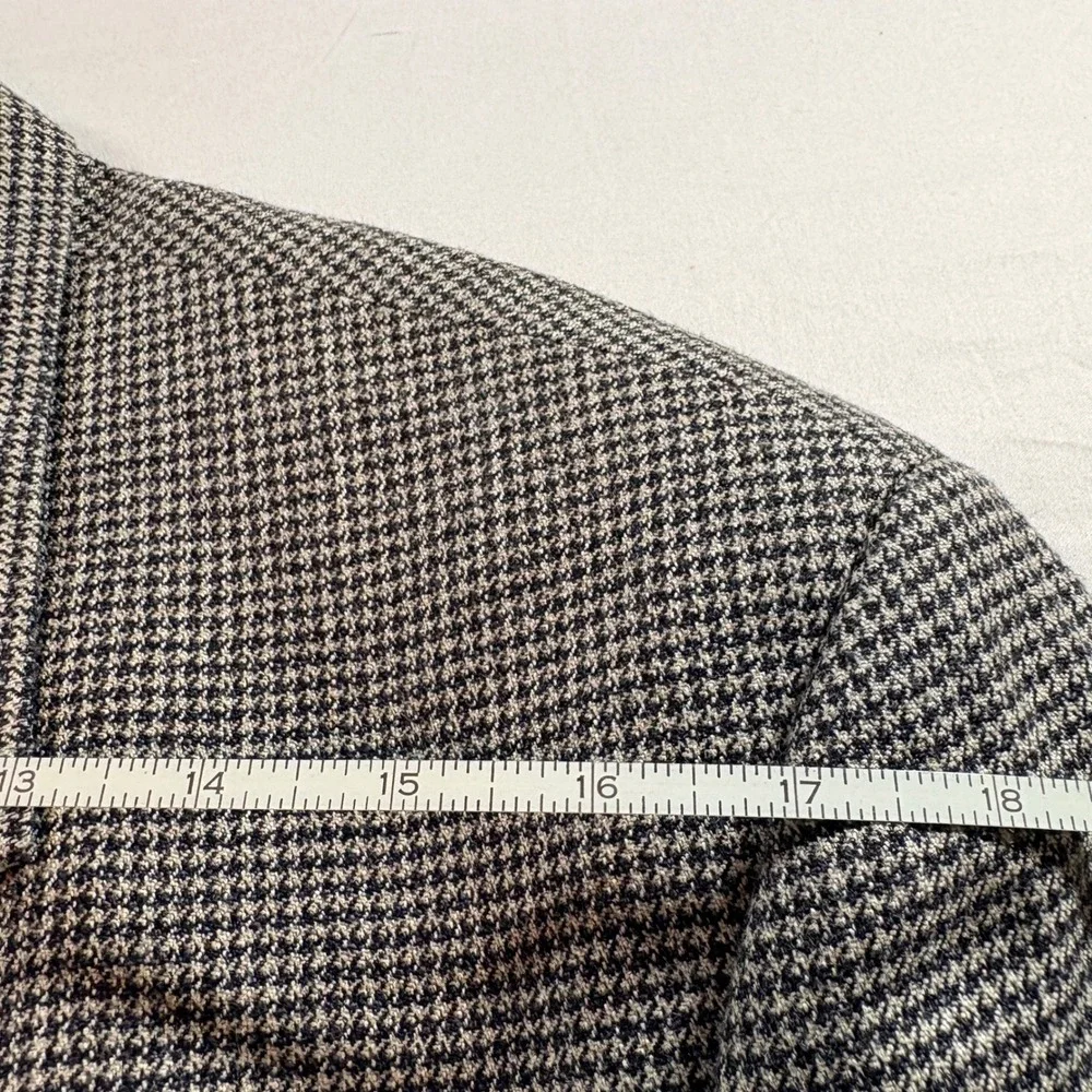 Versini Houndstooth Blazer Mens 42 Wool Silk Blend Sport Coat Made in Poland